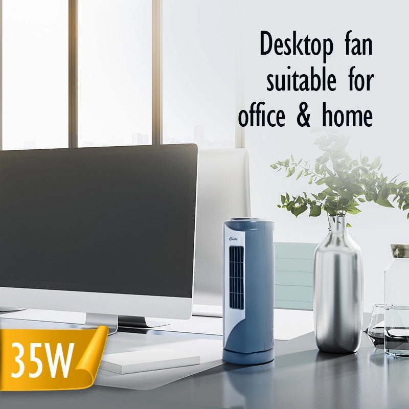 10" Tower Fan  Desk Fan, Oscillation, Portable, Compact, Energy-saving, Thermal protection, 3-Speed, grey, PPTF10