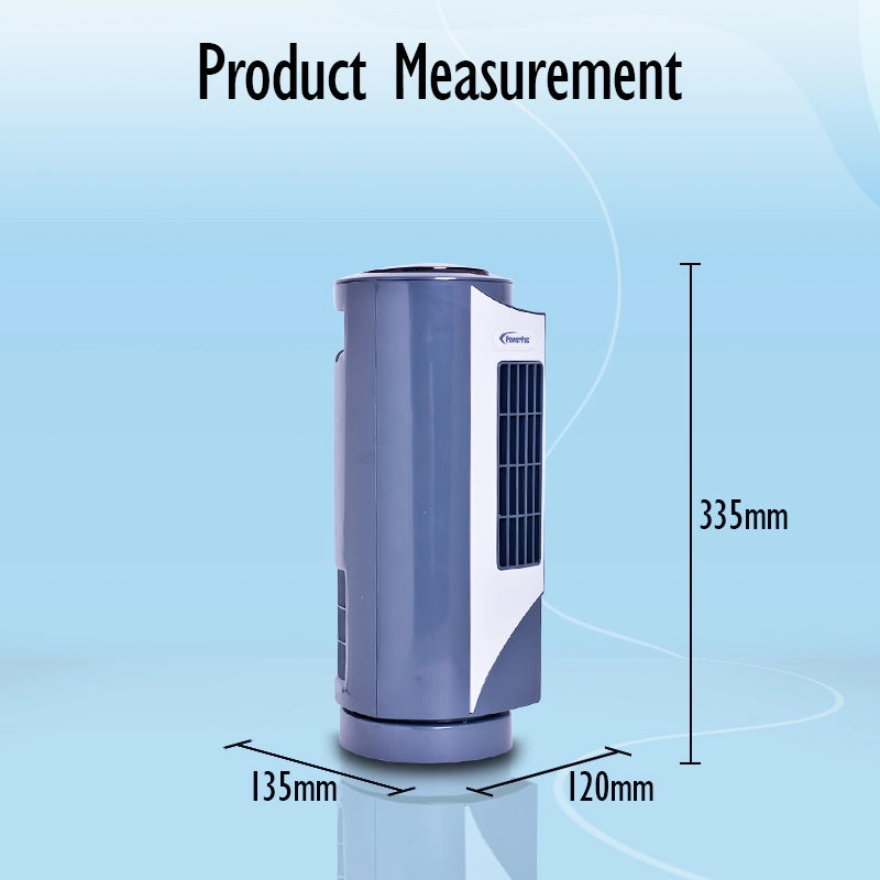 10" Tower Fan  Desk Fan, Oscillation, Portable, Compact, Energy-saving, Thermal protection, 3-Speed, grey, PPTF10