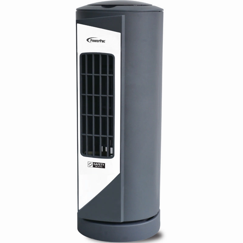 10" Tower Fan  Desk Fan, Oscillation, Portable, Compact, Energy-saving, Thermal protection, 3-Speed, grey, PPTF10
