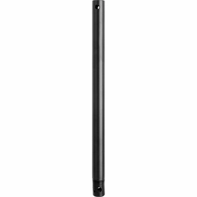 12 in. Downrods Downrod Matte Black indoor electric fans with remote control