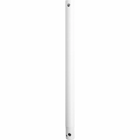 12 in. Downrods Downrod Studio White whisper-quiet fans for bedrooms and offices