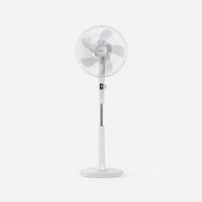 16" Pedestal Fan - Low Energy DC Motor, 3 Operating Modes & Remote Control - White personal care electric devices collection