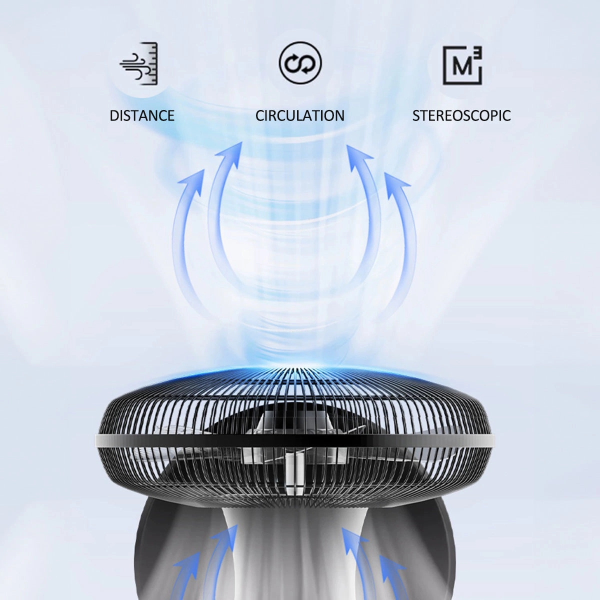 16" Stand Fan  Metal Blades, Adjustable Height, Oscillation, Timer, Powerful & Silent Fan, 3-Speed, black. PPFS616