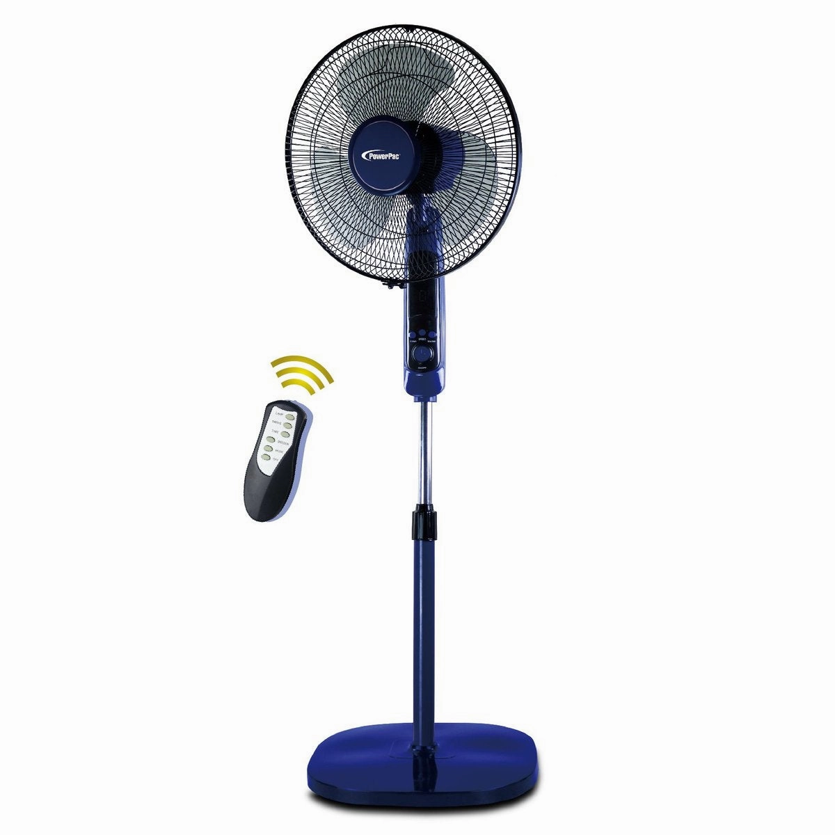 16" Stand Fan  Remote Control, Adjustable Height, Oscillation, Timer, Durable, Energy-efficient, 3-Speed, purple & black, PPFS300R