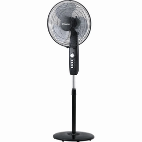 16" Stand Fan  Strong Airflow, Adjustable Height, Oscillation, Timer, Durable, Energy-efficient, 4-Speed, black, PPFS30 standing and wall fan combo for airflow control