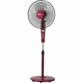 16" Stand Fan  Strong Airflow, Adjustable Height, Oscillation, Timer, Durable, Energy-saving, 4-Speed, red, PPFS50 standing and wall fan combo for airflow control
