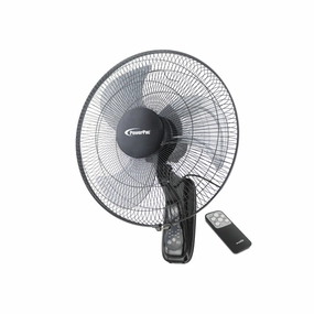 16" Wall Fan  Remote Control, Adjustable Tilt, Wide Oscillation, Safe & Easy Installation, Thermal Protection, 3-Speed, black, PPWF40R standing and wall fan combo for airflow control