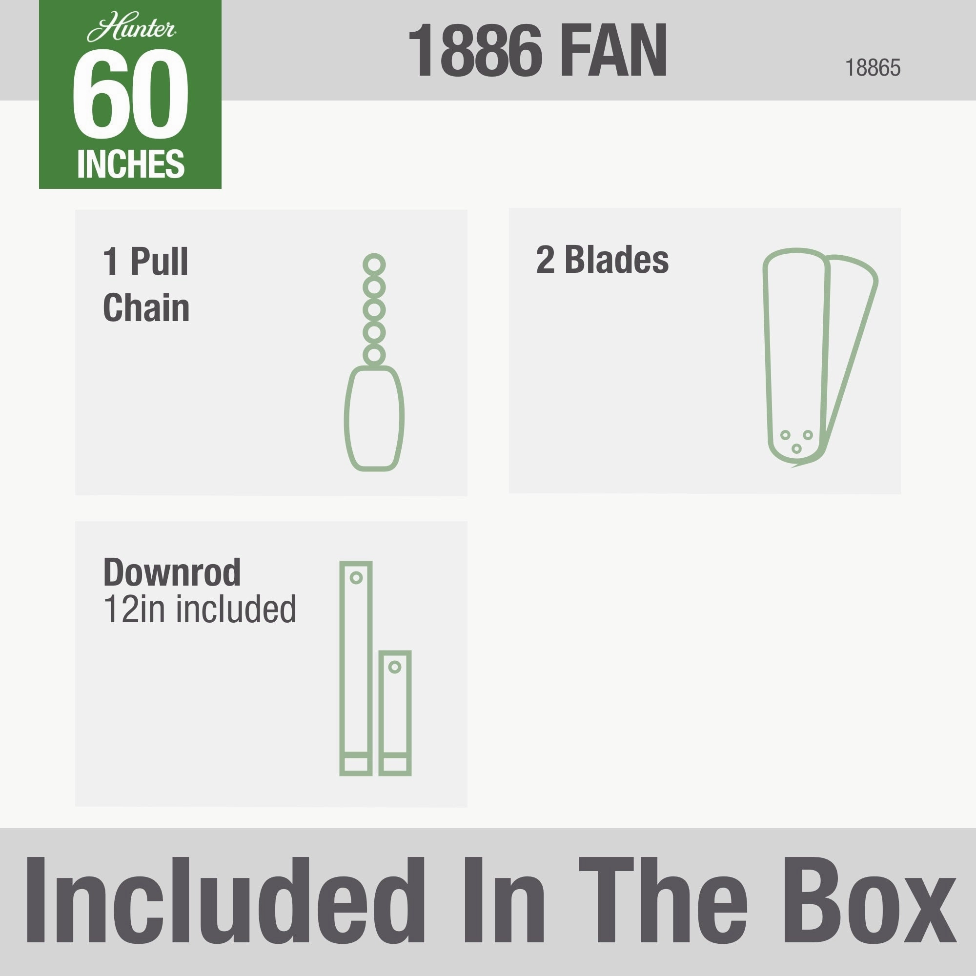 1886 Limited Edition 60"Ceiling Fan Midas Black