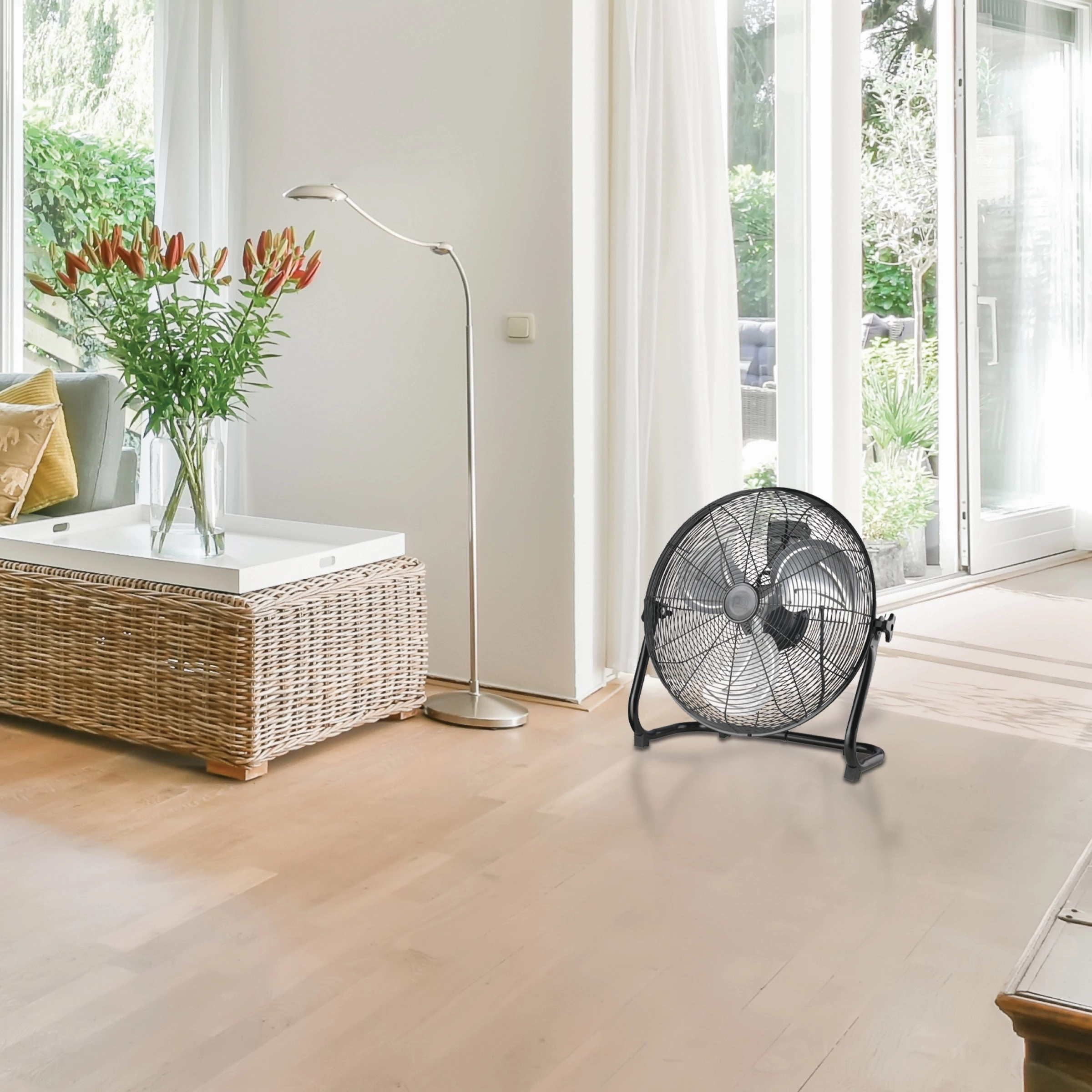 18 High Velocity Fan with Adjustable Tilting Head, 3 Speed Settings
