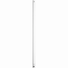 18 in. Downrods Downrod White indoor electric fans with remote control