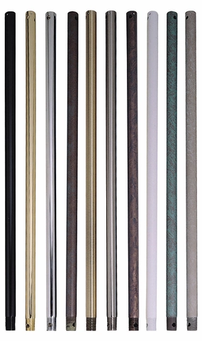 18" Downrod Downrod Brushed Polished Nickel energy-efficient fans for everyday cooling