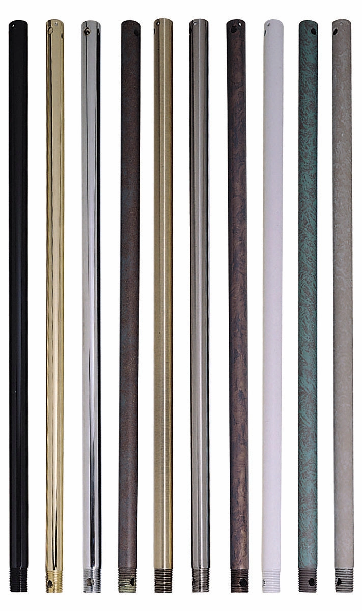 18" Downrod Downrod Brushed Polished Nickel energy-efficient fans for everyday cooling