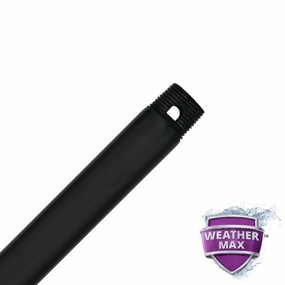 24" Downrod in Matte Black Wet outdoor fans store with multiple collections