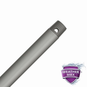 24" Downrod in Matte Silver Wet outdoor fans store with multiple collections
