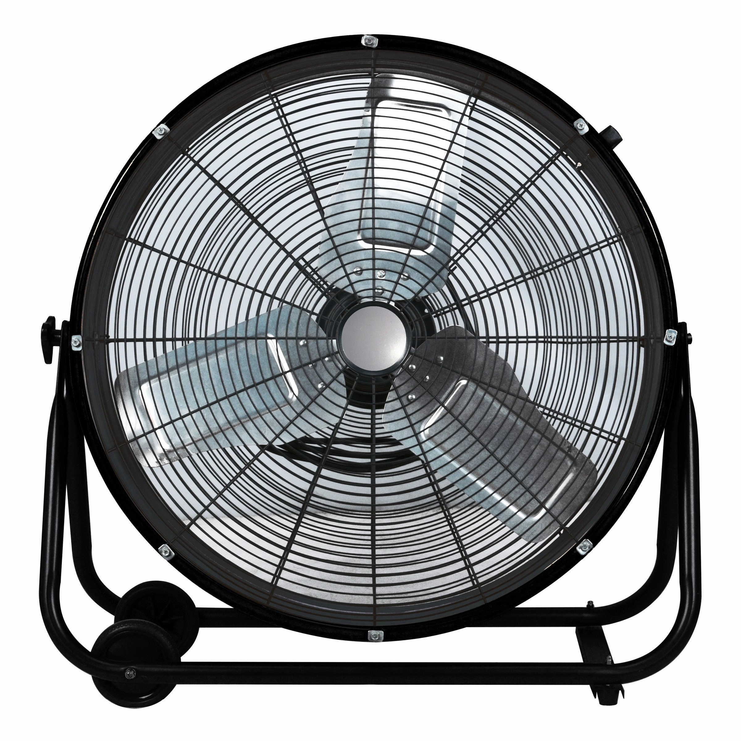 24" High-Velocity Direct Drive Drum Fan with Industrial-Grade Aluminum Blades and Durable Powder Coated Finish flush mount fans for low ceilings