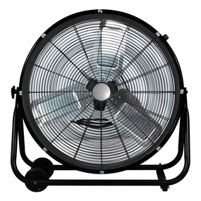 24" High-Velocity Direct Drive Drum Fan with Industrial-Grade Aluminum Blades and Durable Powder Coated Finish flush mount fans for low ceilings
