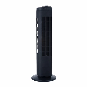 28" Tower Fan with Efficient Wide-Angle Oscillation and Easy Push Button Controls flush mount fans for low ceilings