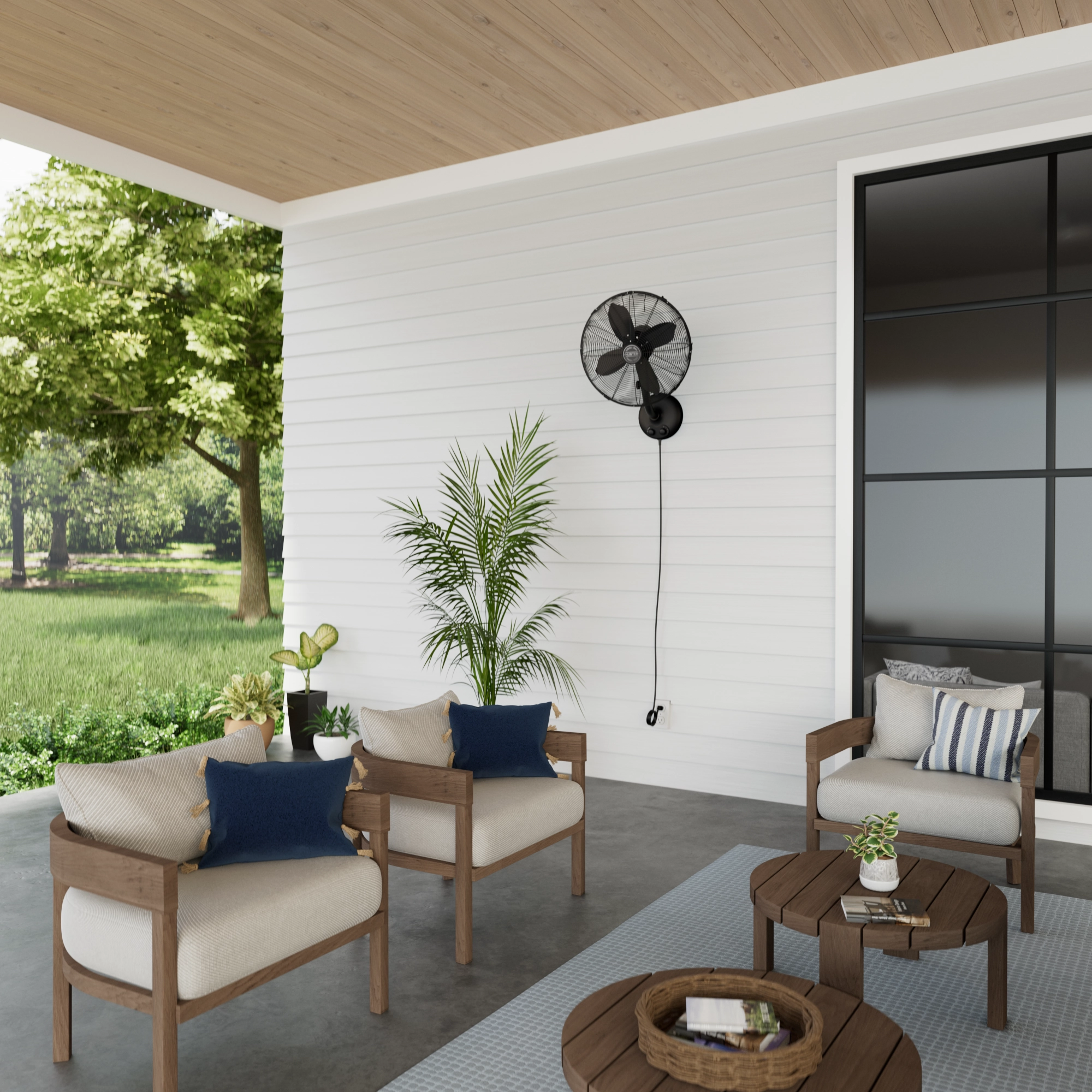400102 Wall Fan Matte Black