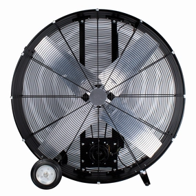 42 High-Velocity Belt Drive Drum Fan with Industrial-Grade Aluminum Blades,  All-Metal Construction, 8 Wheels flush mount fans for low ceilings
