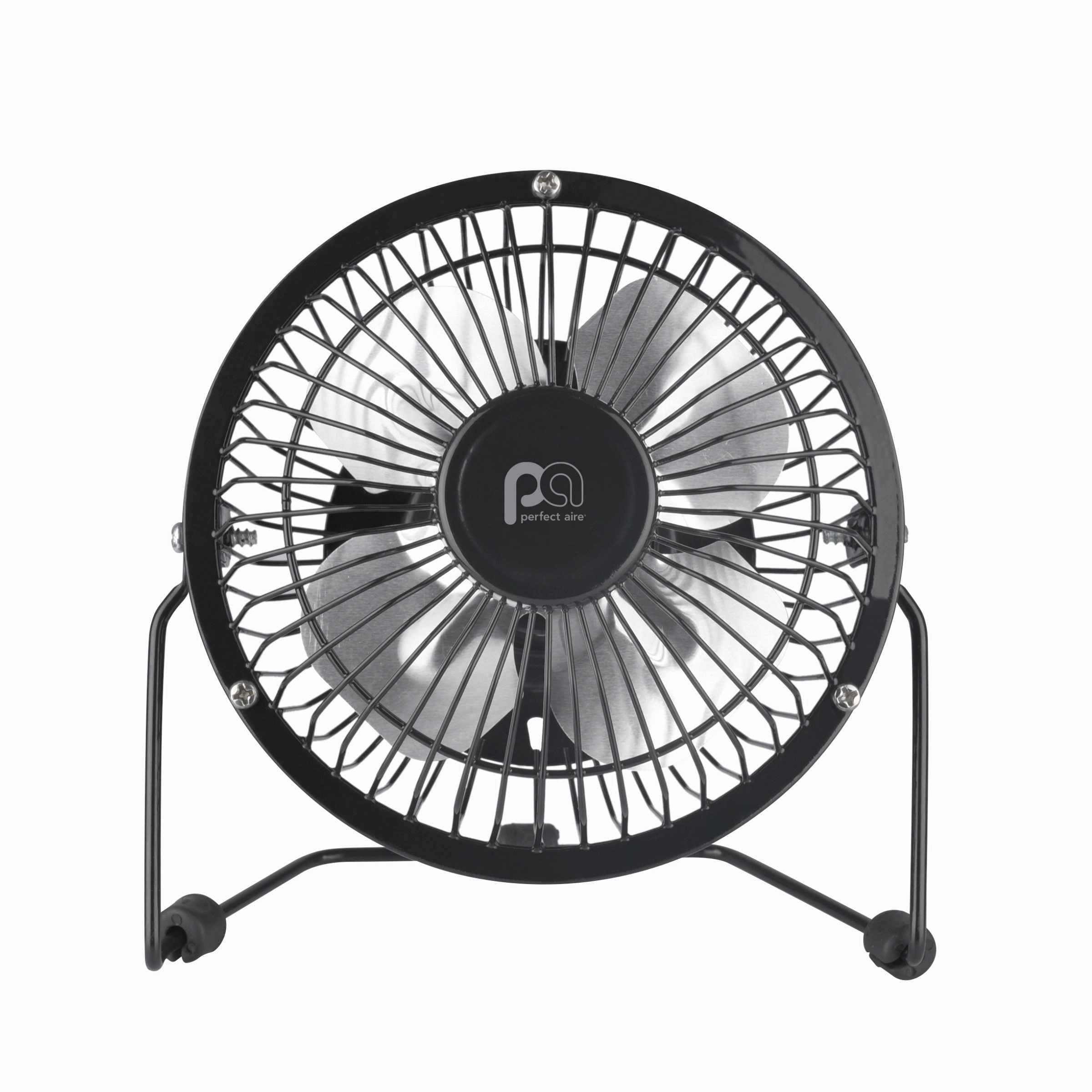 4" USB-Powered Table Fan with 360-Degree Tilt Head and All-Metal Construction table fans for focused personal airflow