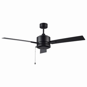 52"Ceiling Fan Black outdoor exterior fans for patio cooling