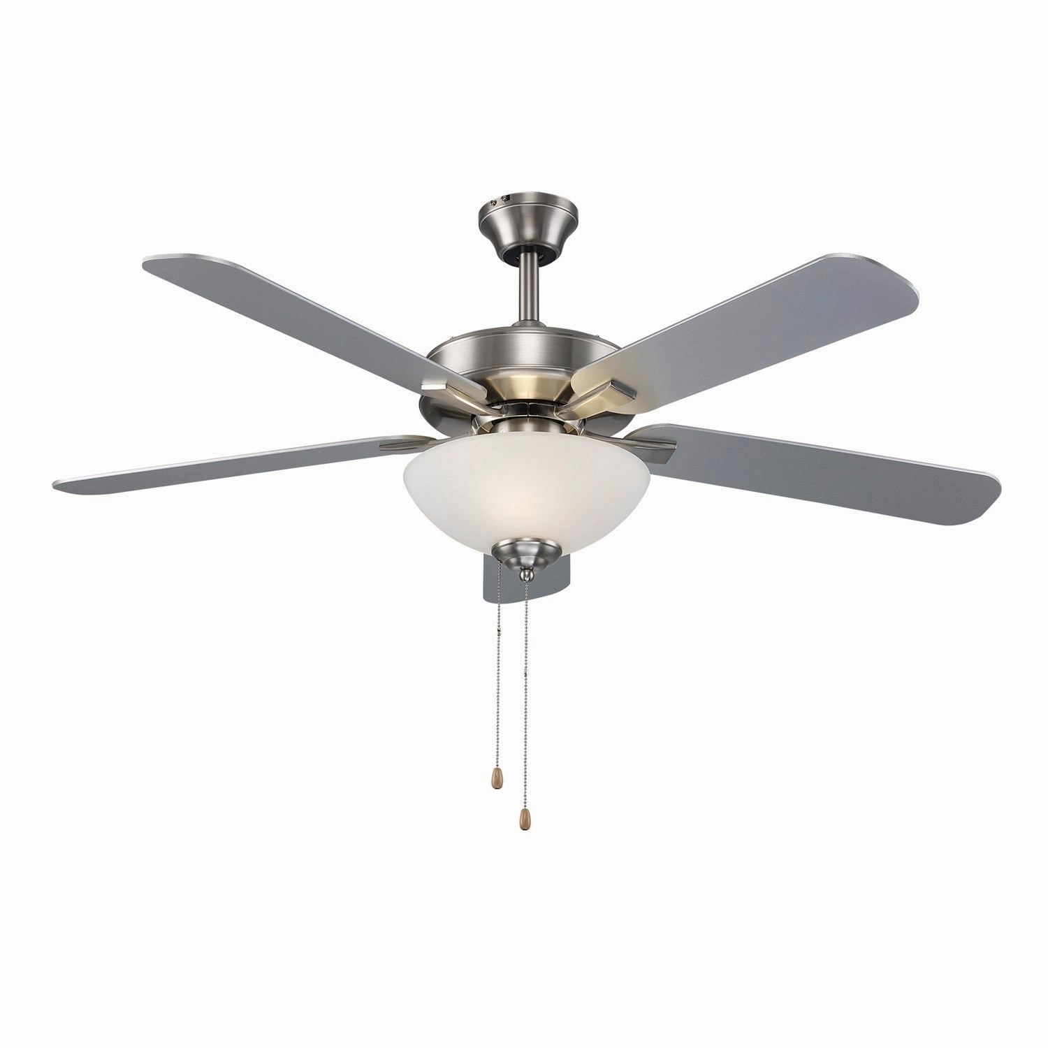 52"Ceiling Fan Brushed Nickel adjustable fans for targeted cooling
