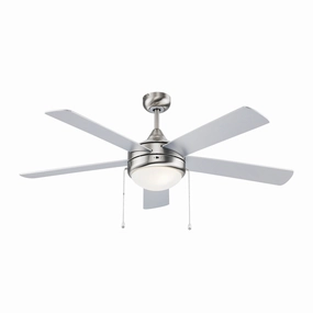 52"Ceiling Fan Brushed Nickel whisper-quiet fans for bedrooms and offices