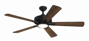 52"Ceiling Fan Matte Black modern medium fans for everyday cooling