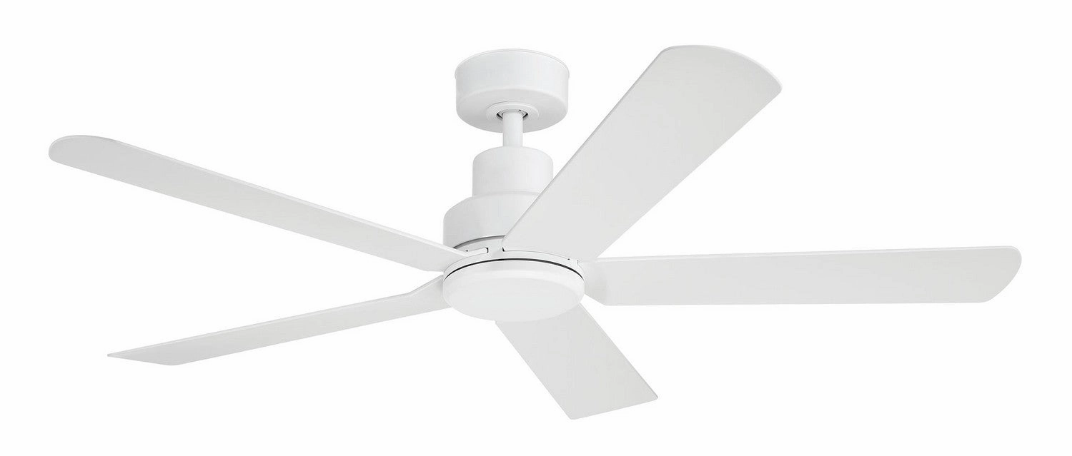 52"Ceiling Fan Matte White outdoor exterior fans for patio cooling