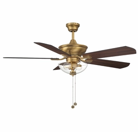 52" Outdoor Ceiling Fan Natural Brass portable medium fans with handle design