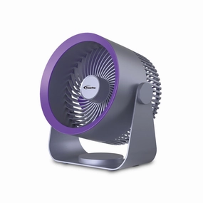 6" USB Table & Wall Fan  Powerful Air Circulator, Wall-Mountable Base, 90 Vertical Adjustable Tilt, Energy-Saving, 3-Speed, grey, PPUF224 standing and wall fan combo for airflow control