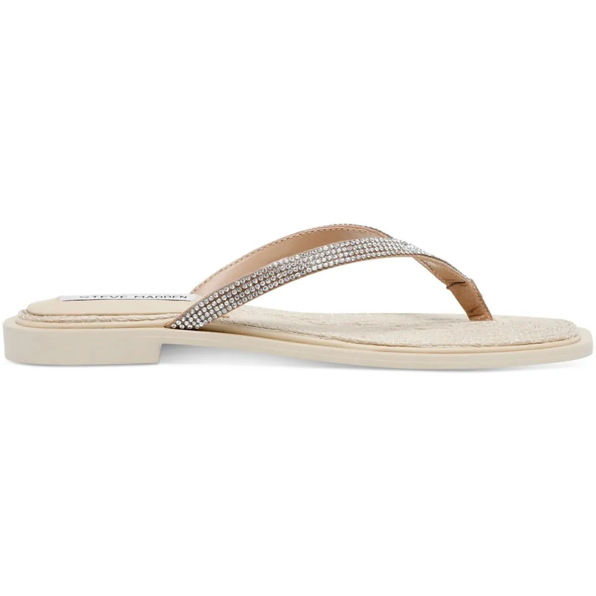 Abela Womens Faux Leather Thong Flip-Flops