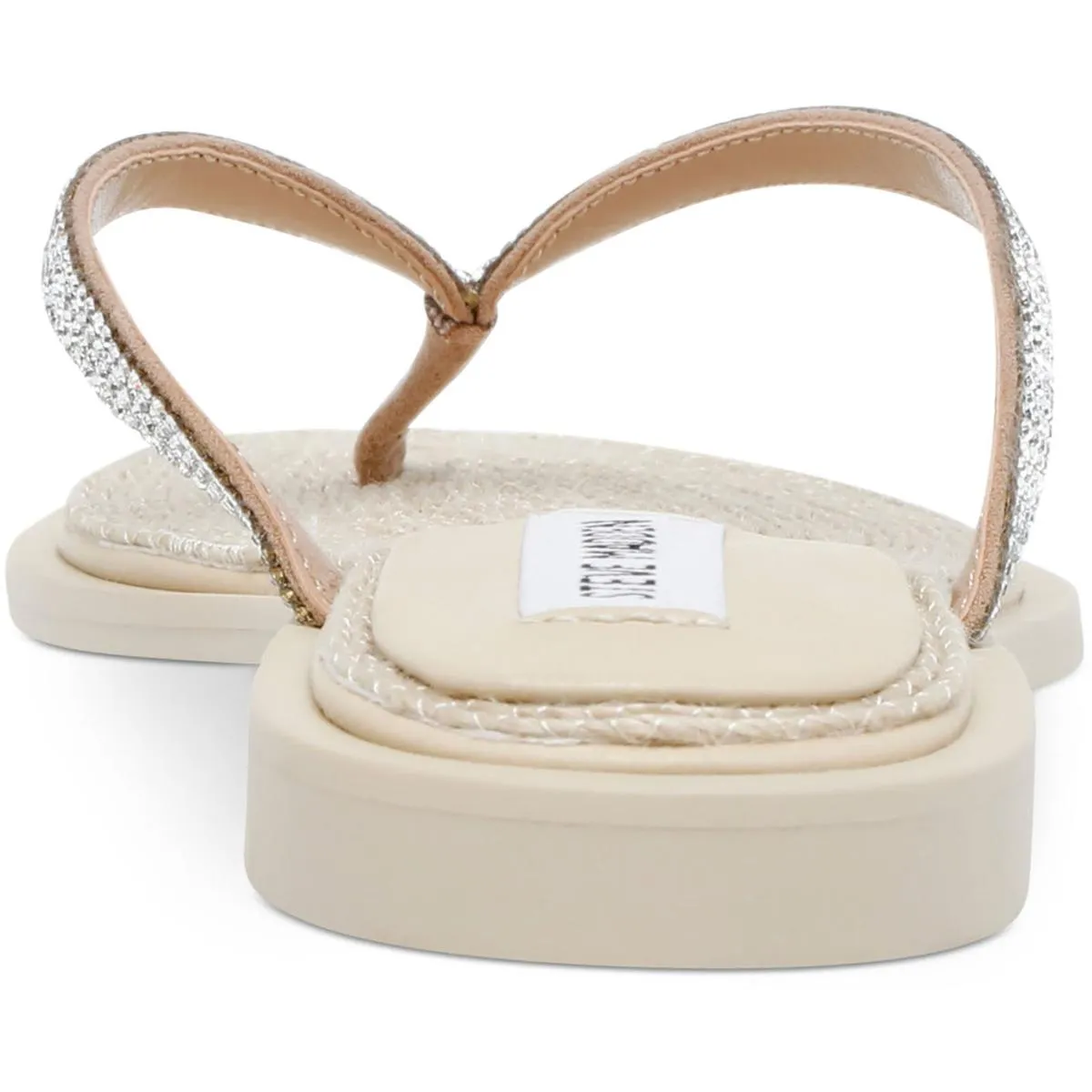 Abela Womens Faux Leather Thong Flip-Flops
