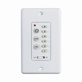 Accessories DC Wall Control Light and Fan Control (Reverse) White modern electric fans for minimalist decor