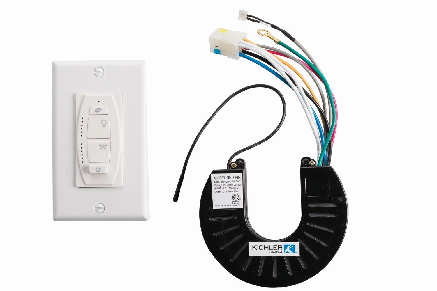 Accessory 6 Speed DC Wall Transmitter White Material (Not Painted) energy-efficient medium fans with remote
