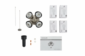 Accessory LED Fan Fitter Antique Pewter low-noise fans for peaceful environments