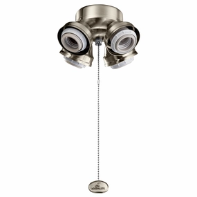 Accessory LED Fan Fitter Brushed Stainless Steel sleek design electric fans for modern homes