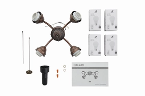 Accessory LED Fan Fitter Oil Brushed Bronze reliable fans for apartment and office