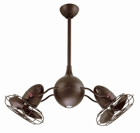 Acqua 38"Ceiling Fan Textured Bronze quiet small fans for desk or nightstand