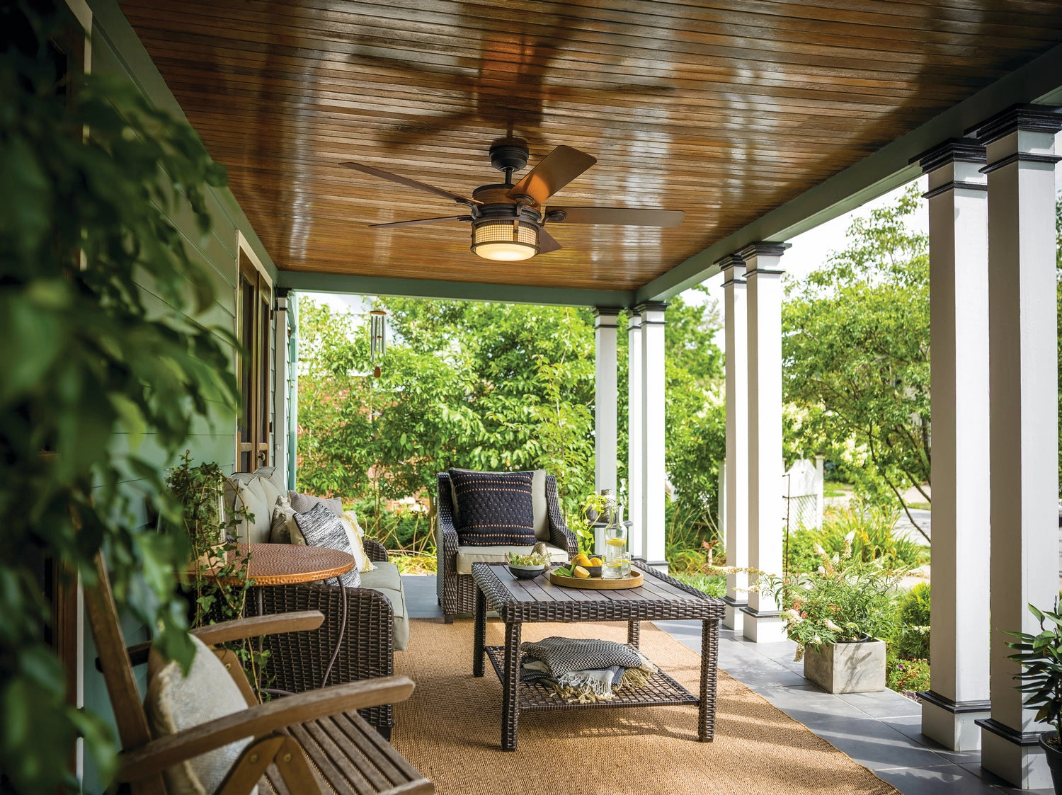 Ahrendale 60"Ceiling Fan Auburn Stained