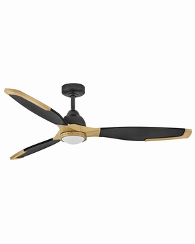 Aileron 60"Ceiling Fan Matte Black home fans with built-in timer settings