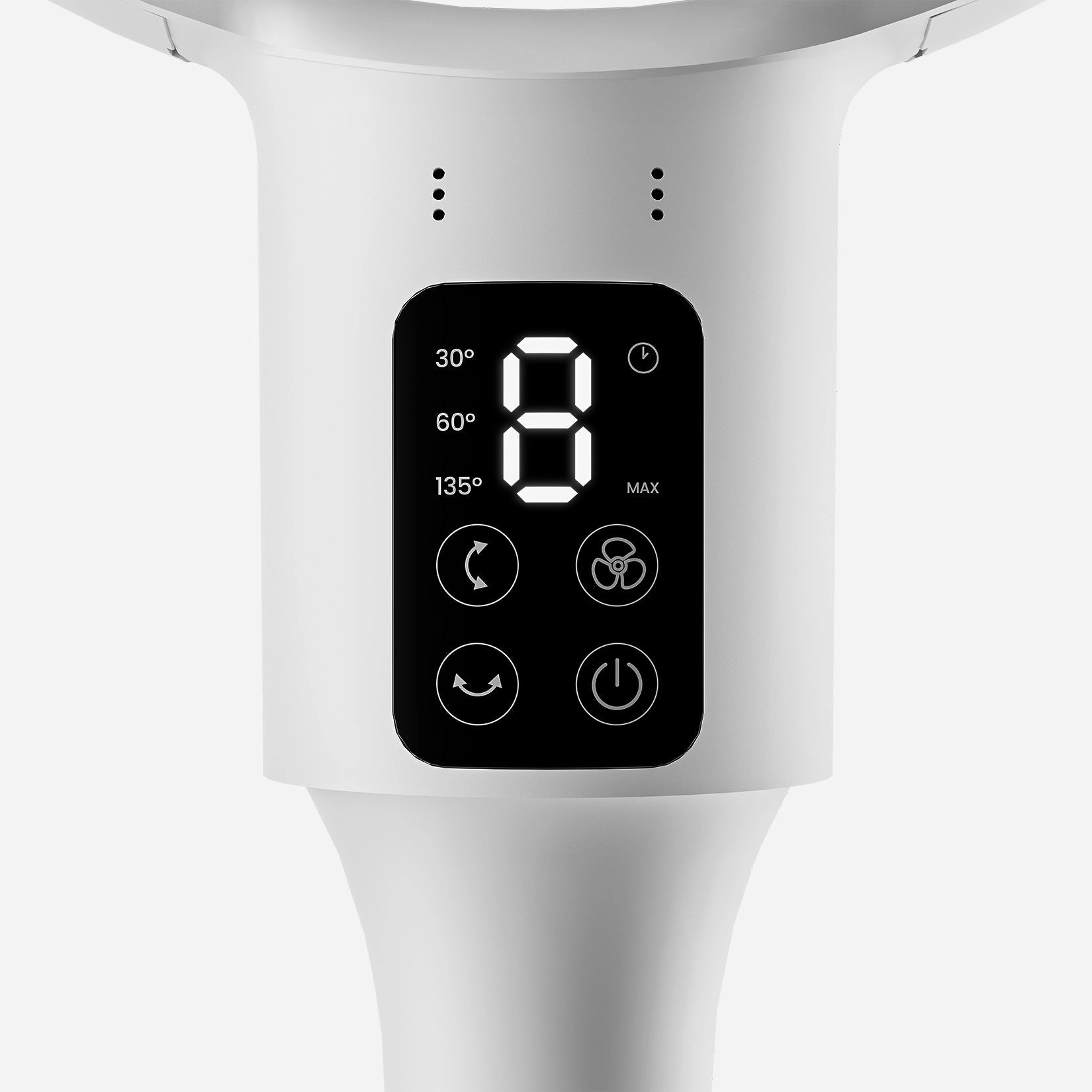 AirFlo 43" Hybrid Pedestal Fan - Ultra-Quiet Air Circulator - White