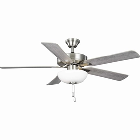 Airpro Builder Fan 52"Ceiling Fan Brushed Nickel compact electric fans for small spaces