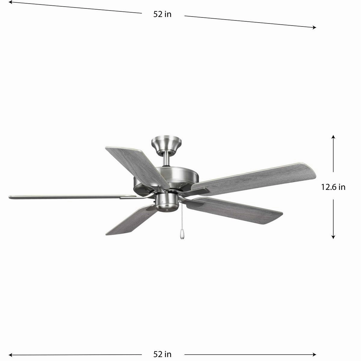 Airpro Builder Fan 52"Ceiling Fan Brushed Nickel
