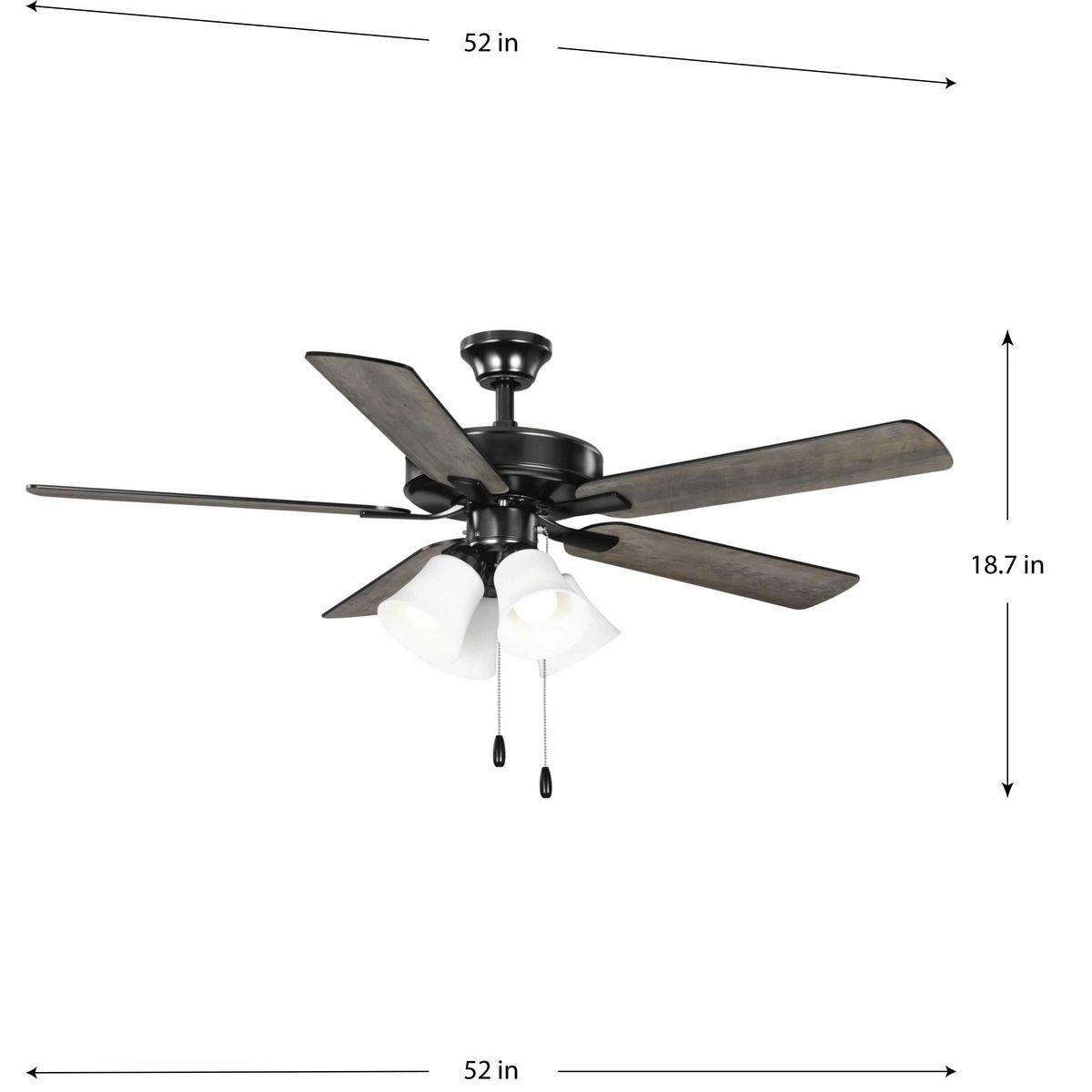 Airpro Builder Fan 52"Ceiling Fan Matte Black