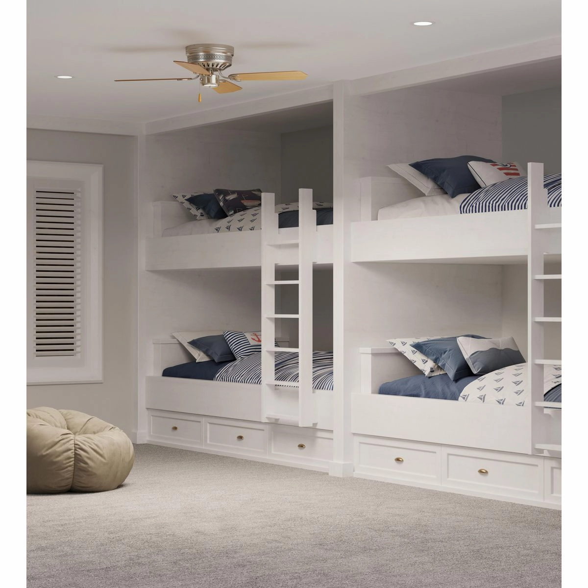 Airpro Hugger 42"Ceiling Fan Brushed Nickel
