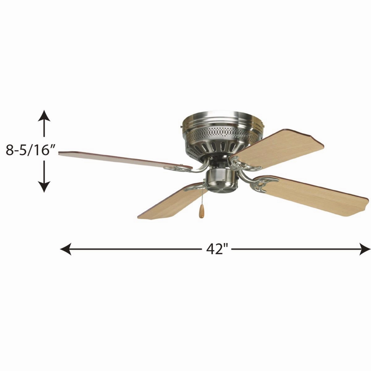 Airpro Hugger 42"Ceiling Fan Brushed Nickel