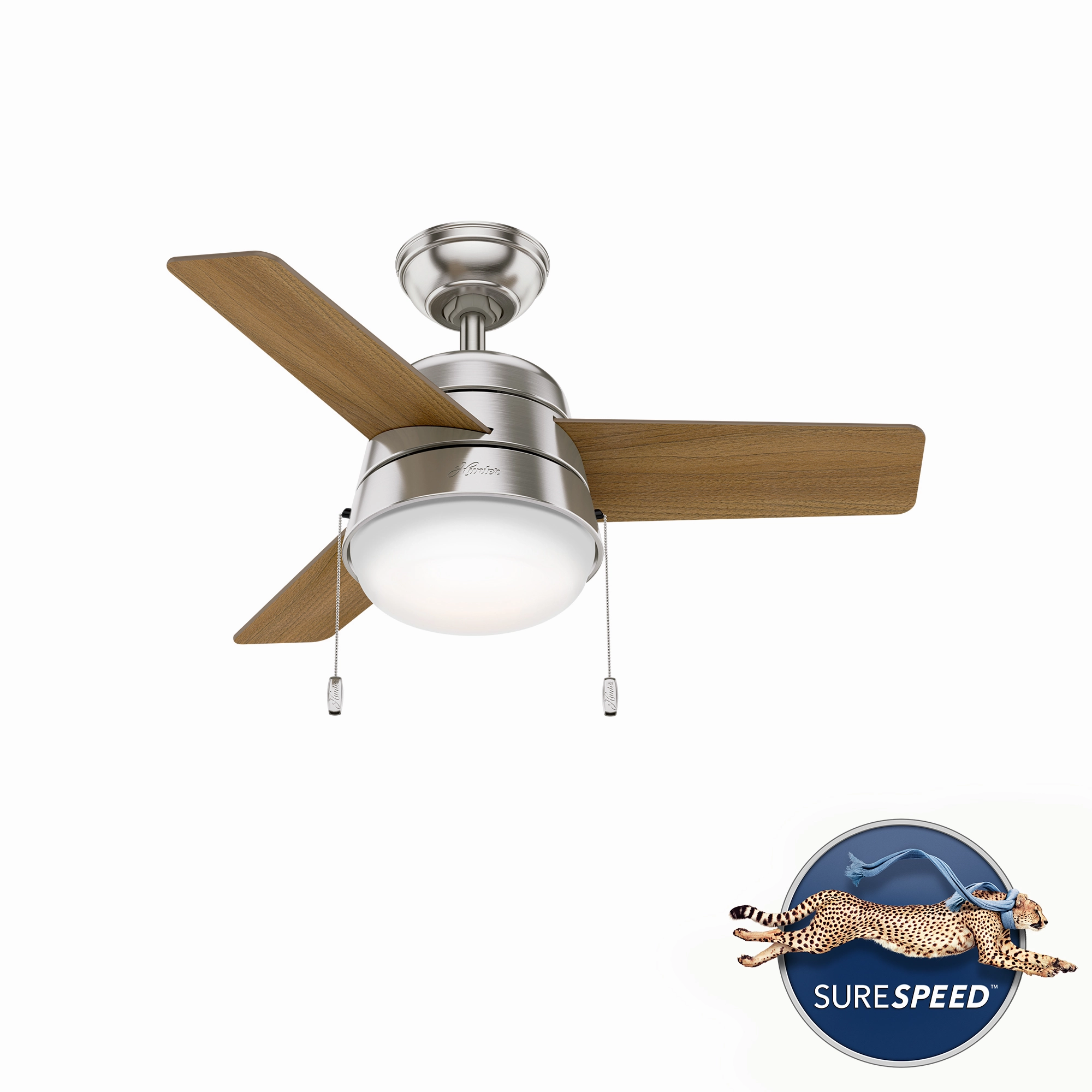 Aker 36"Ceiling Fan Brushed Nickel
