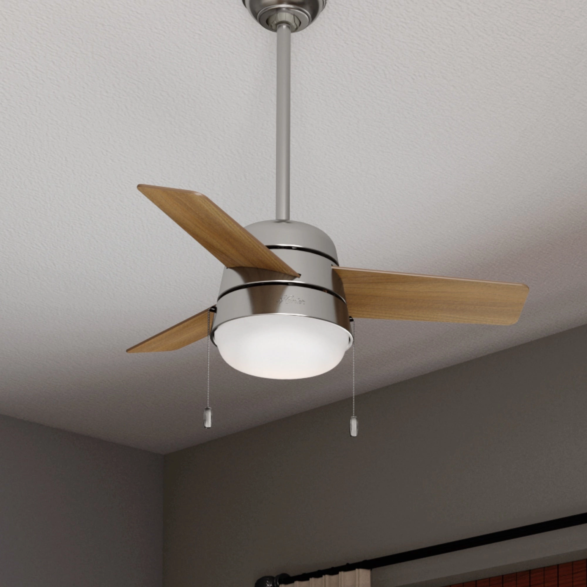 Aker 36"Ceiling Fan Brushed Nickel