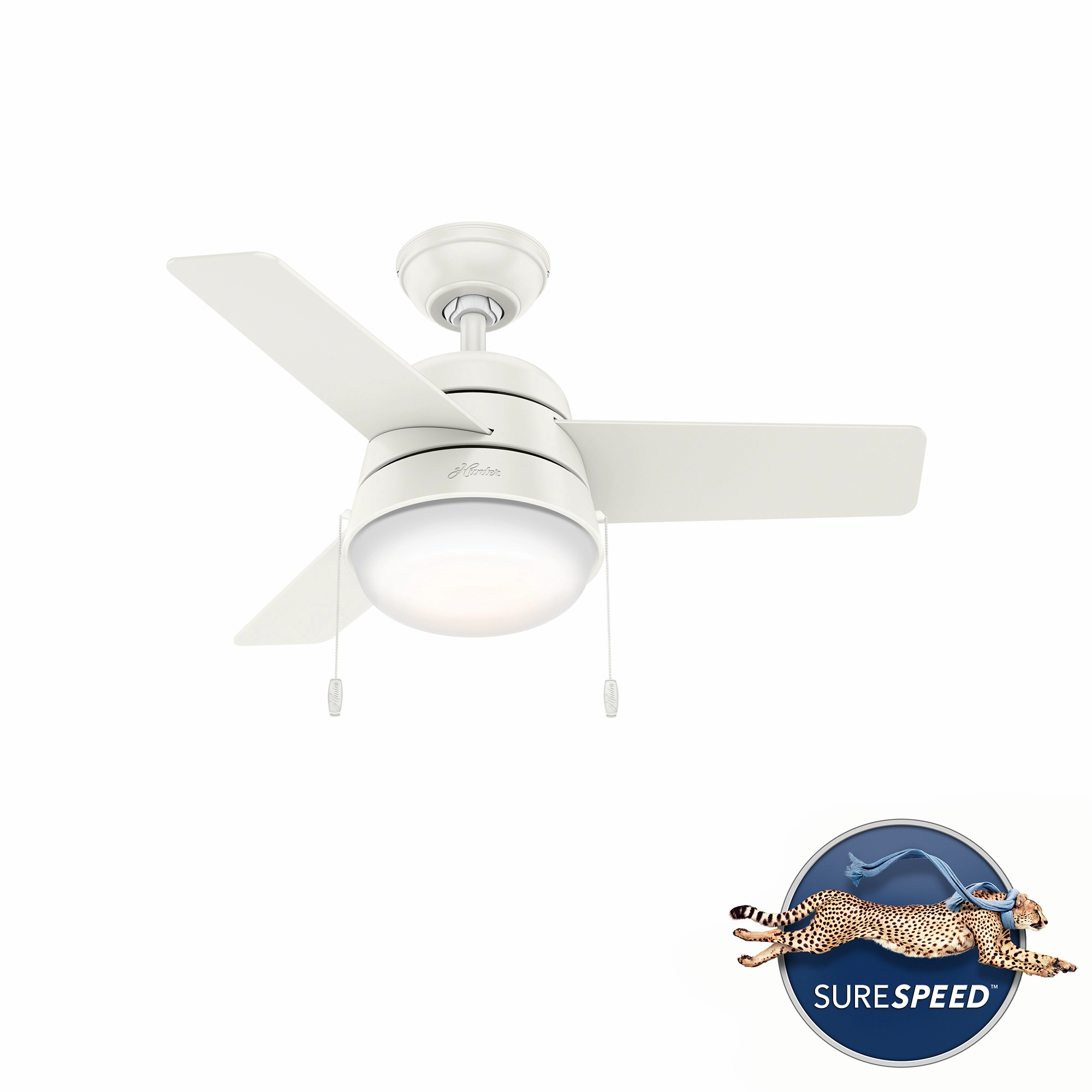 Aker 36"Ceiling Fan Fresh White